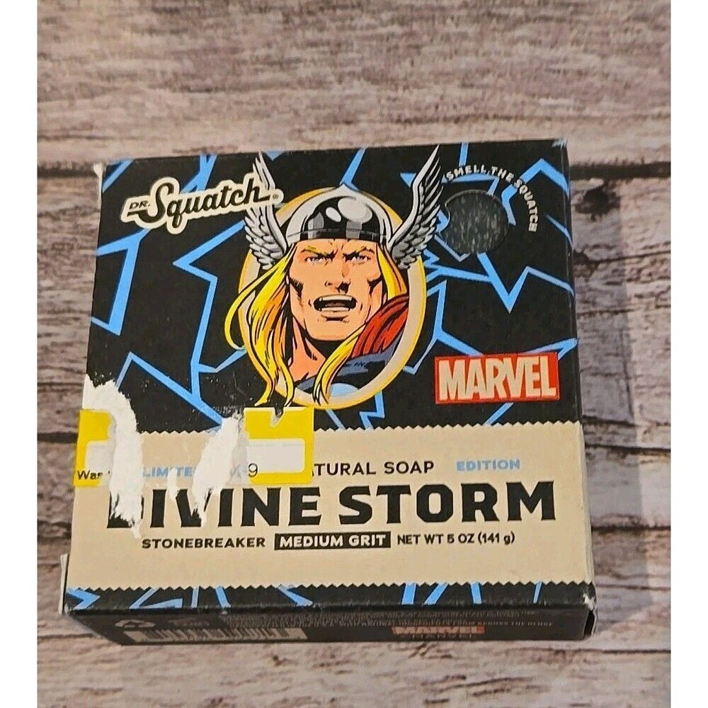Dr. Squatch Divine Storm Thor Limited Edition Natural Soap Marvel Avengers (178)